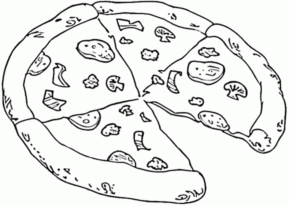 Plansa de colorat cu Pizza 31 25